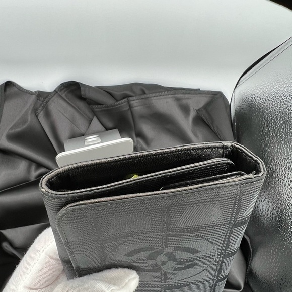CHANEL Travel Line Tri-Fold Nylon Leather Wallet AT COST! - Picture 9 of 13